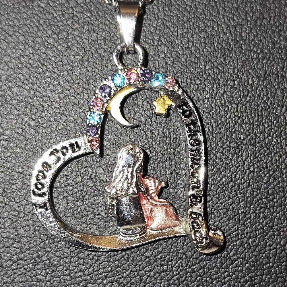Heart-Shaped Silver Pendant with Multicolor Accents